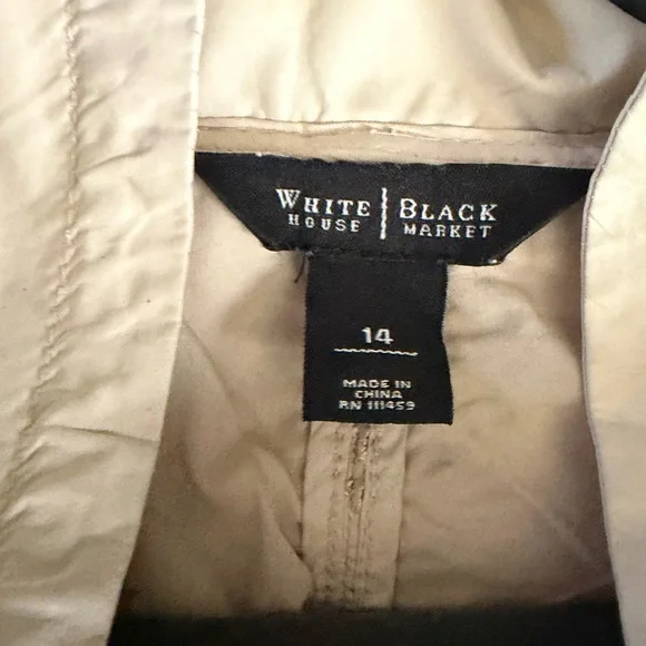 White House Black Market Cream Eyelet Bomber Jacket - Picture 6 of 10